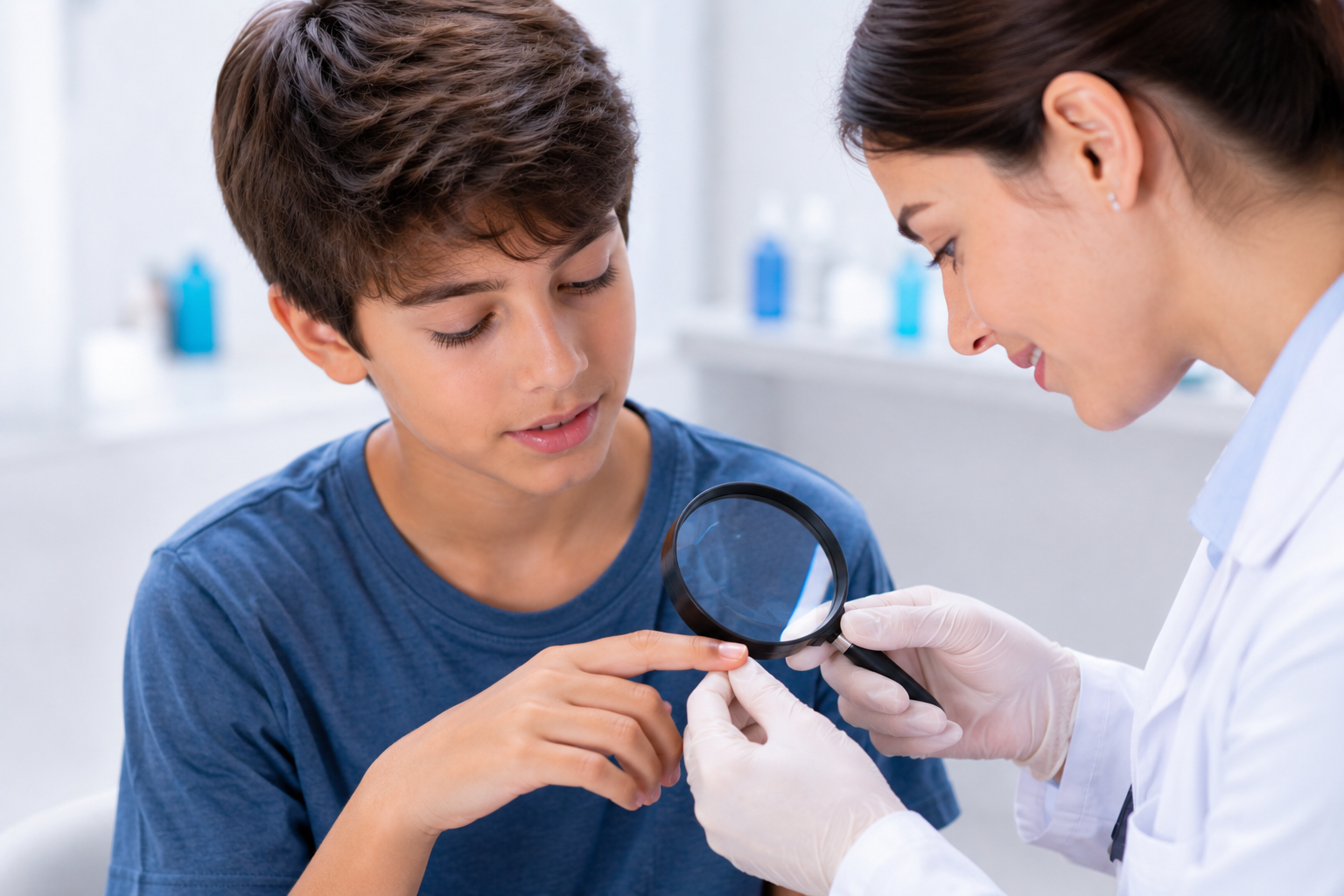 Melanoniquia en niños y adolescentes